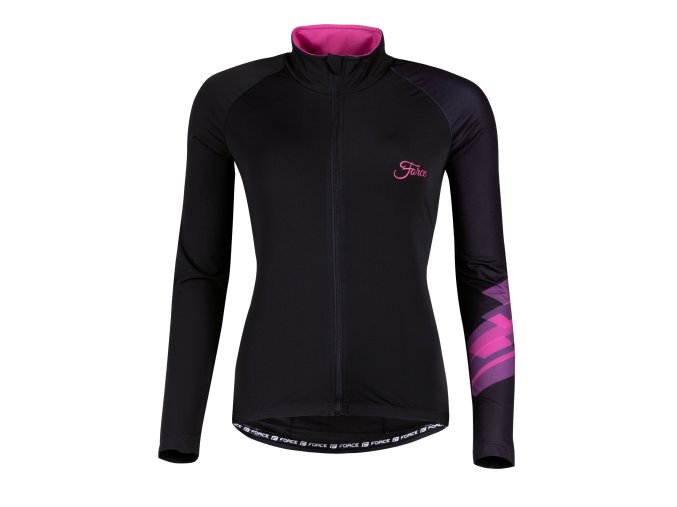 dres F RIDGE LADY dlouhý rukáv, černo-růžový M