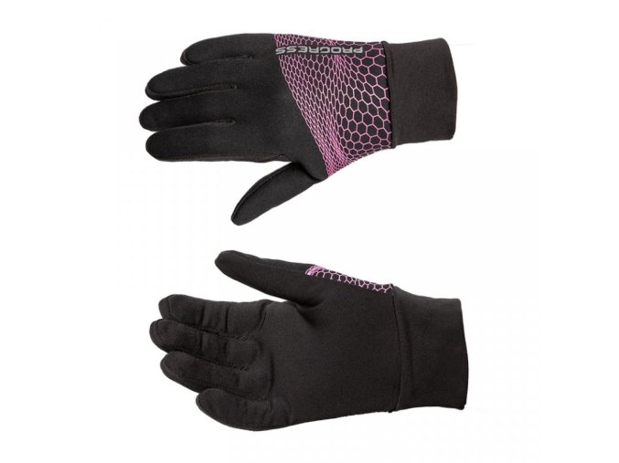 rukavice dětské Progress COOLIO černá/růžová (Velikost 3-4)