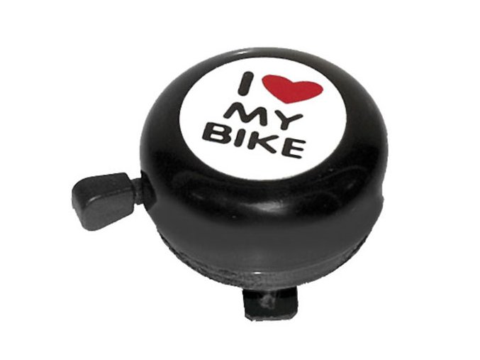 zvonek M-Wave I love my bike - černý