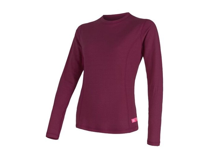 triko dlouhé dámské SENSOR MERINO DOUBLE FACE lilla (Velikost L)