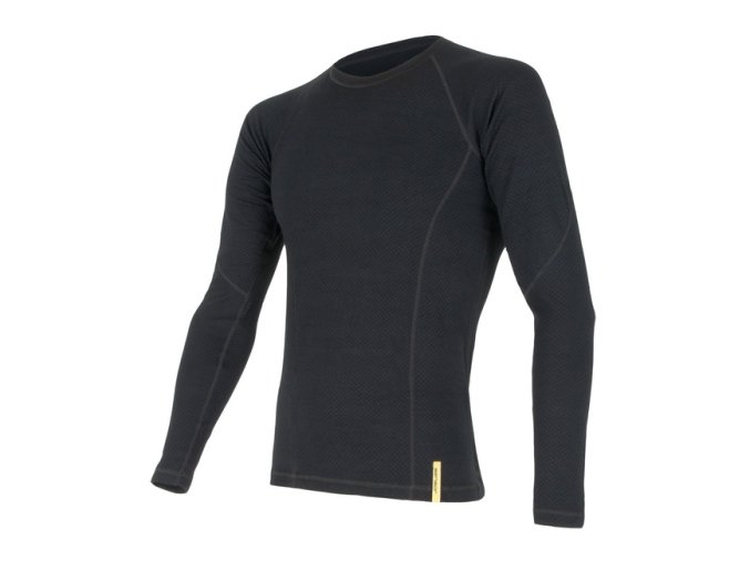 triko dlouhé pánské SENSOR MERINO DOUBLE FACE černé