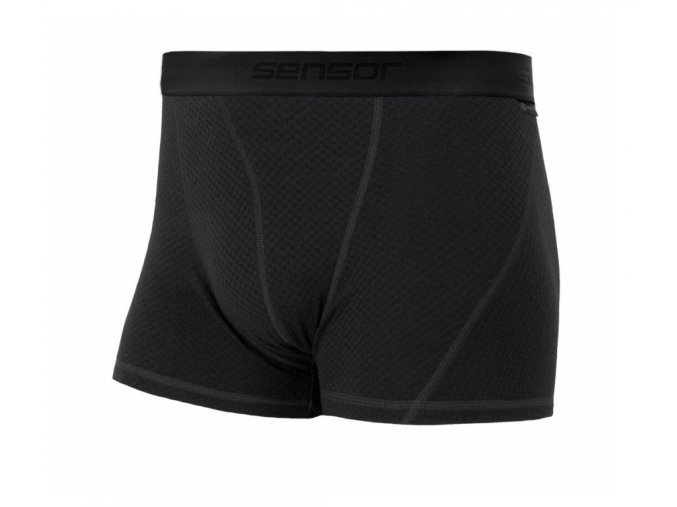boxerky SENSOR MERINO DOUBLE FACE černé