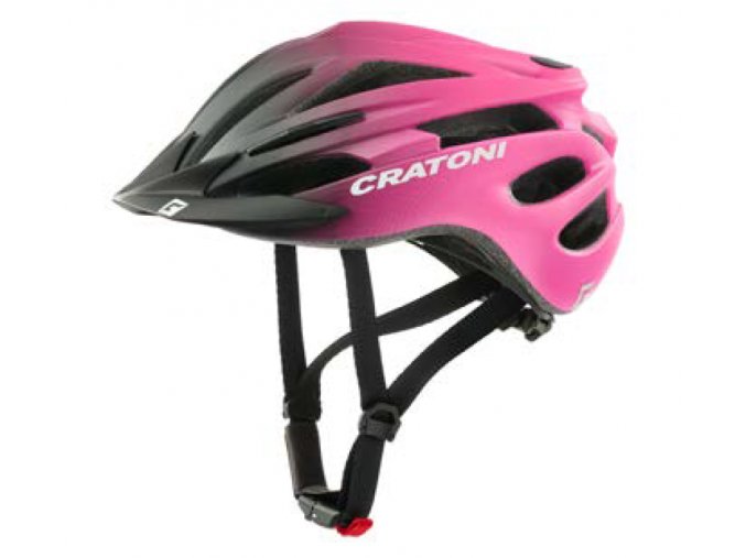 Dětská helma CRATONI Pacer Black/Pink Matt