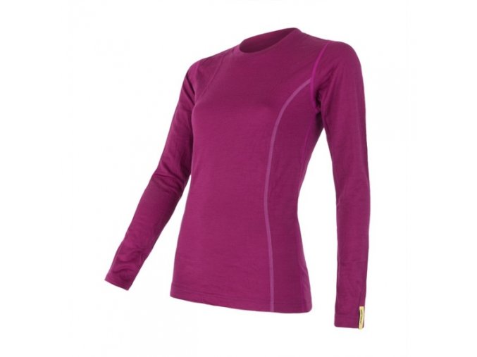 triko dlouhé dámské SENSOR MERINO ACTIVE lilla (Velikost L)