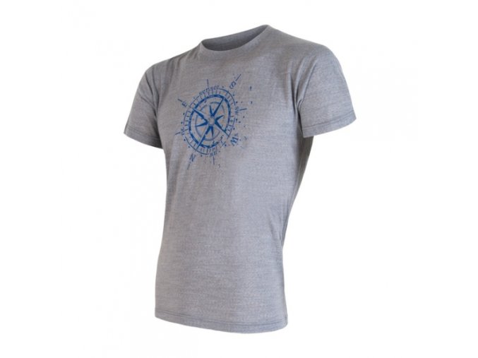 triko krátké pánské SENSOR MERINO ACTIVE PT COMPASS šedé (Velikost L)
