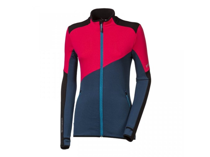mikina dámská Progress TERRITORIA černá/fuchsie/petrol (Velikost S)