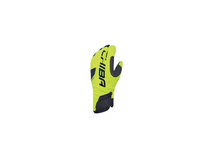 Zimní cyklistické rukavice pro dospělé BioXcell Warm Winter neonově žluté