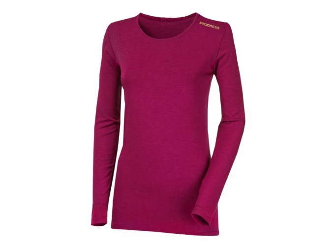 triko dlouhé dámské Progress TDRZ coffee fuchsie (Velikost L)