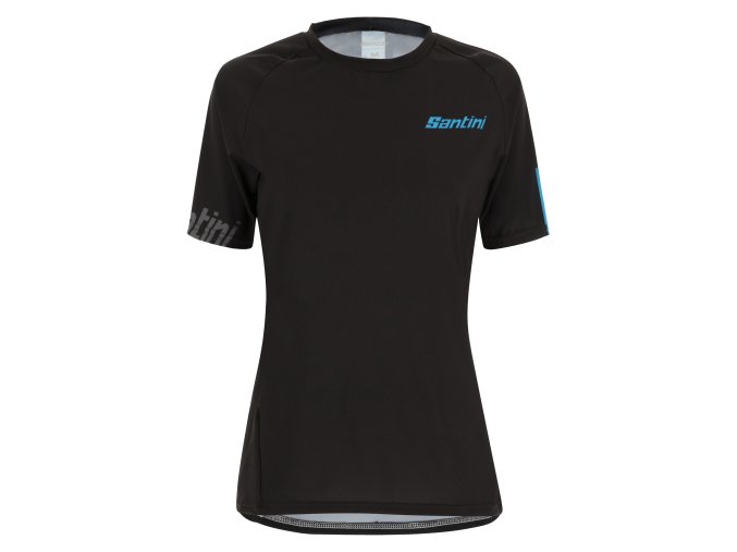 Volný dres SANTINI Sasso Black/Turquoise