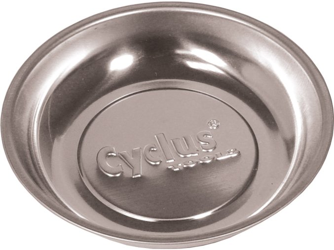 CYCLUS TOOLS magnetic dish for small parts, stainless steel, round, 15cm.
