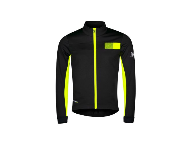 bunda F FROST KID softshell, černo-fluo