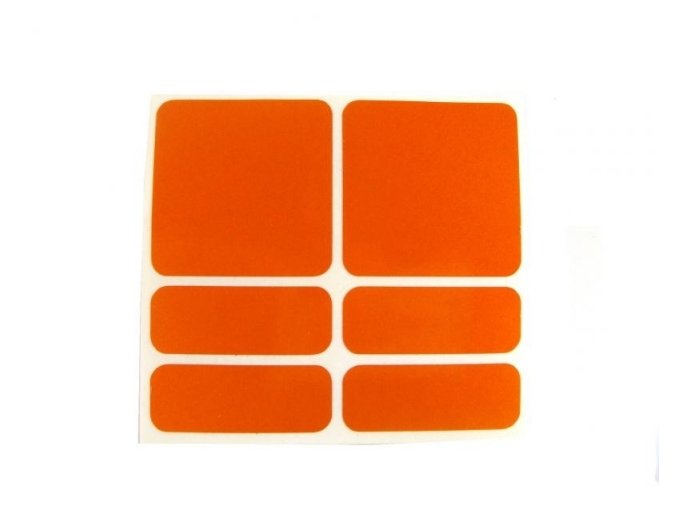 samolepky reflexní ShamanRacing set 6ks oranžové