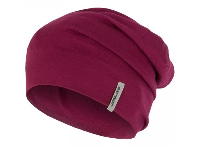 čepice SENSOR MERINO WOOL lilla