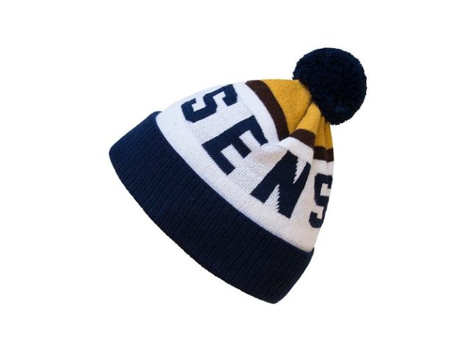 čepice SENSOR SNOW modro/bílo/hnědá