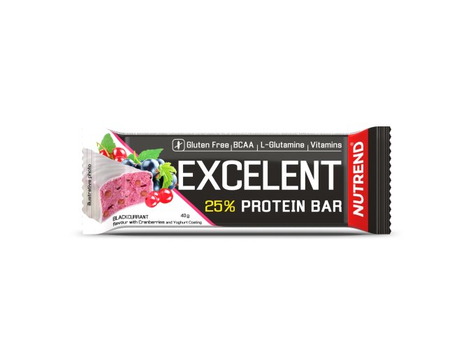 tyčinka EXCELENT 40g černý rybíz s brusinkami