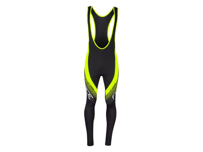 kalhoty FORCE F58 se šráky bez vložky,črn-fluo