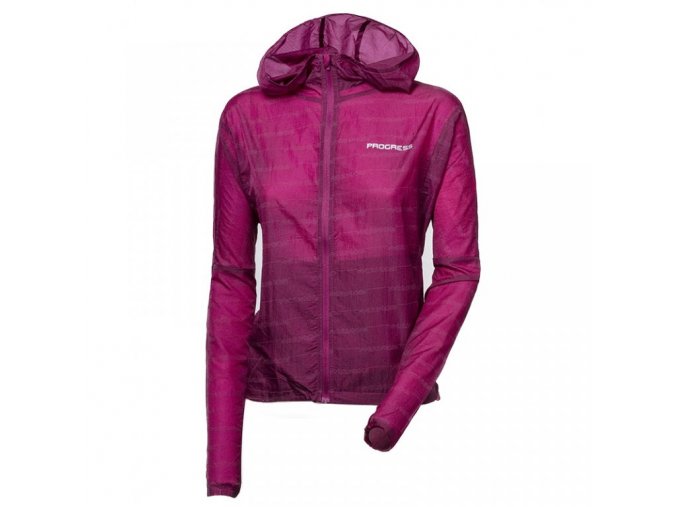 bunda dámská Progress OXI JKT ultralehká větrovka višňová (Velikost S)