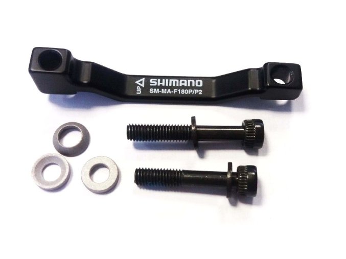 adaptér kotoučové brzdy Shimano přední/zadní 160-180mm post mont servisní balení