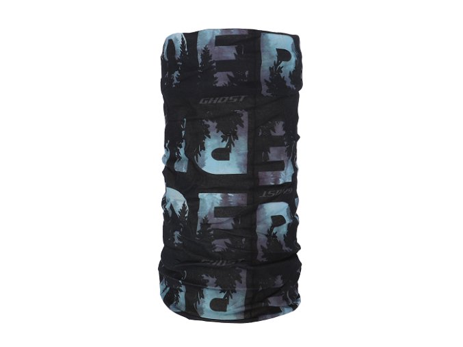 Multifunkční šátek GHOST RIDE Black/Ice Blue