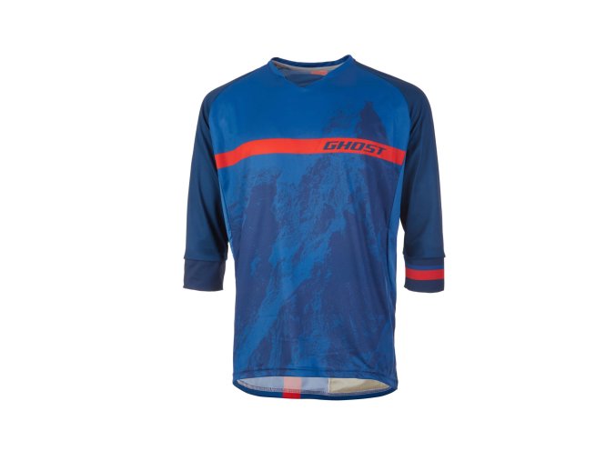 Dres s 3/4 rukávem GHOST MTN Ride Line Blue/Red