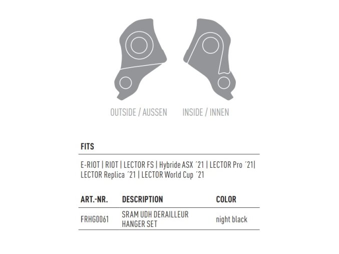 Patka rámu GHOST FRHG0061 Sram