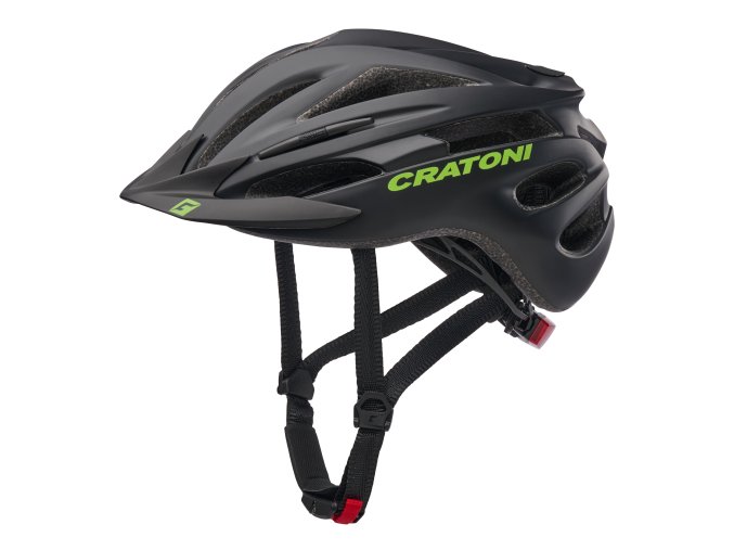 Dětská helma CRATONI Pacer JR. Black/Lime Matt