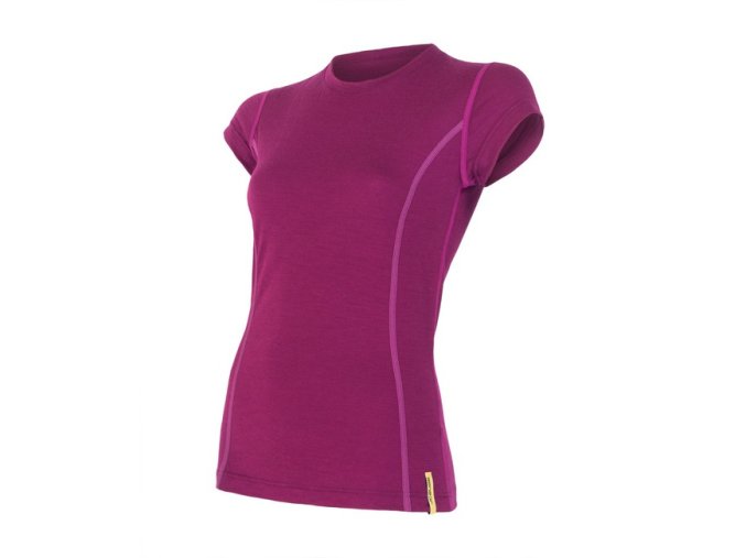 triko krátké dámské SENSOR MERINO ACTIVE lilla