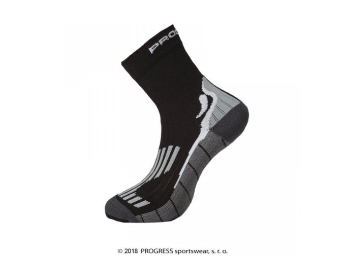 ponožky Progress RUNNING HIGH SOX černé (Velikost 3-5)