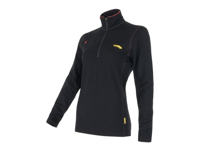 mikina dámská SENSOR MERINO UPPER zip černá