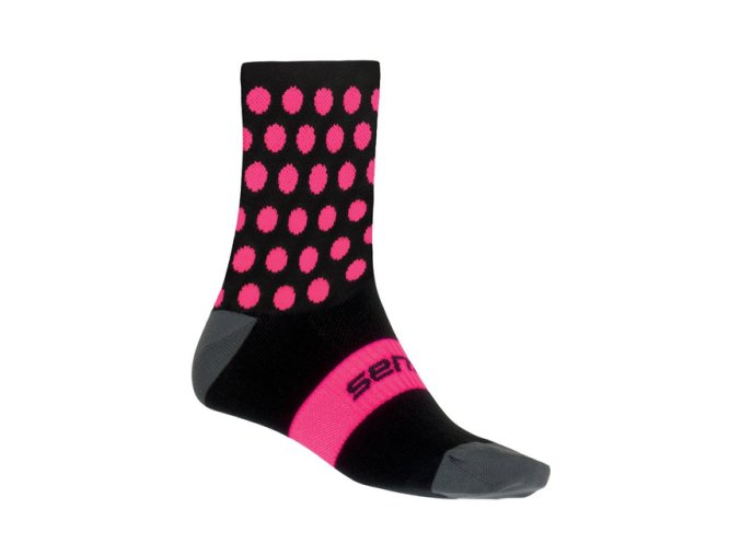 ponožky SENSOR DOTS NEW černo/růžové