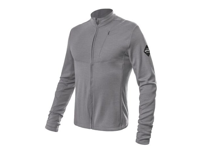 mikina pánská SENSOR MERINO UPPER šedá (Velikost L)