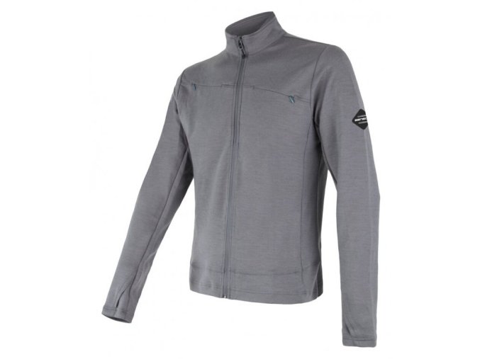 mikina pánská SENSOR MERINO UPPER šedá (Velikost L)