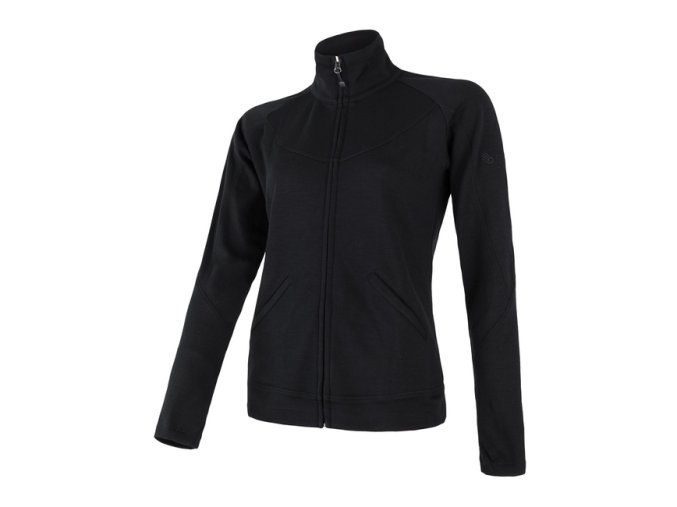 mikina dámská SENSOR MERINO UPPER černá (Velikost L)