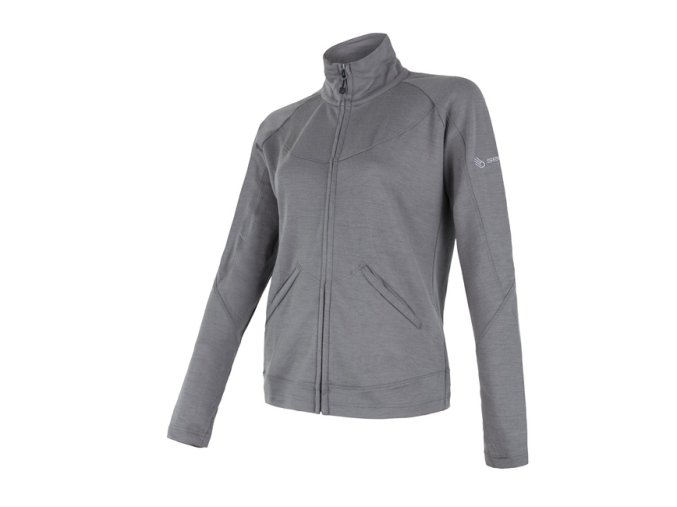 mikina dámská SENSOR MERINO UPPER šedá
