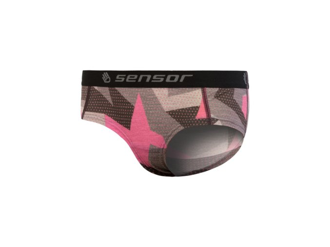 kalhotky dámské SENSOR MERINO IMPRESS černá/camo