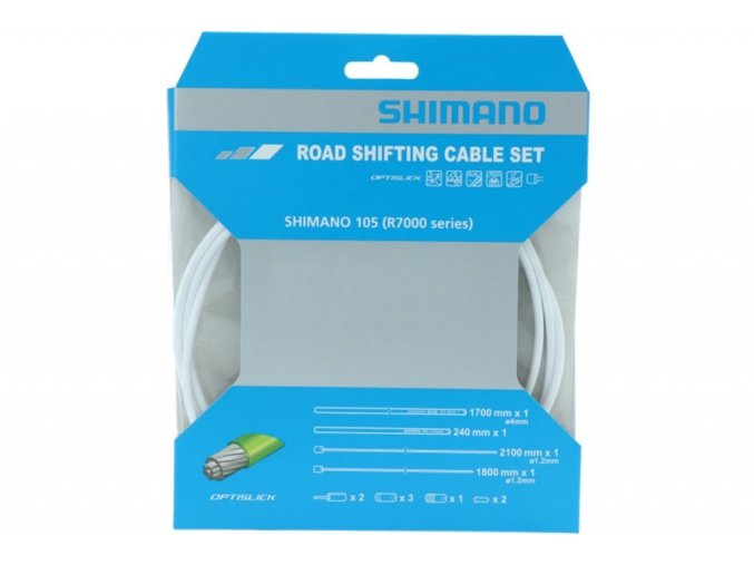 bowdeny+lanka Shimano R7000 SP41+RS900 OPTISLICK set bílý