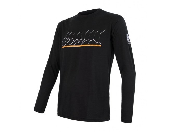 triko dlouhé pánské SENSOR MERINO AIR PT černé RJ (Velikost L)