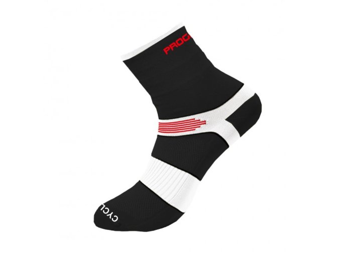 ponožky Progress CYCLING HIGH SOX černo-bílé