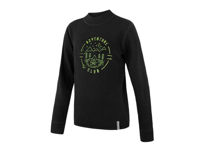 triko dlouhé dětské SENSOR MERINO DOUBLE FACE černé (Velikost 100)