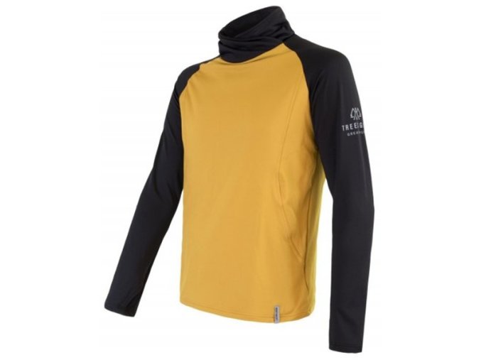 mikina pánská SENSOR COOLMAX THERMO mustard/černá