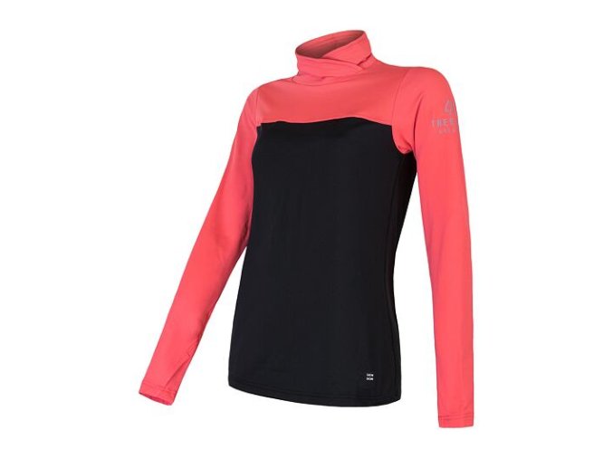 mikina dámská SENSOR COOLMAX THERMO černo/korálová (Velikost M)