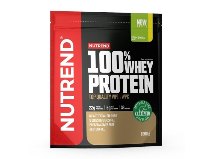 nápoj Nutrend 100% WHEY PROTEIN 1000g čokoláda+lískový ořech