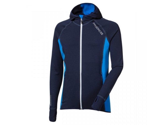 mikina pánská Progress TOREZ HOODY tmavě modrá/světle modrá (Velikost L)