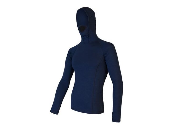 triko dlouhé pánské SENSOR MERINO DOUBLE FACE deep blue