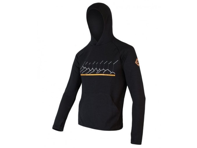 mikina pánská SENSOR MERINO UPPER RJ černá (Velikost L)