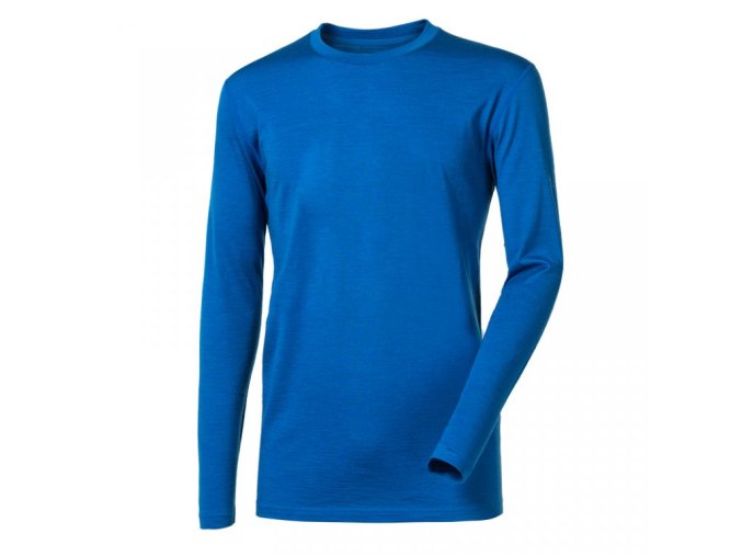 triko dlouhé pánské Progress ORIGINAL merino modrý melír (Velikost M)