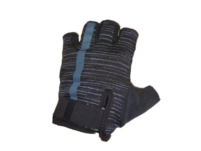 rukavice cyklistické unisex Shimano TRANSIT černé žíhané (Velikost L)