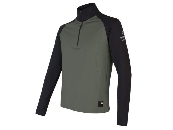 mikina pánská SENSOR COOLMAX THERMO zip olivová/černá (Velikost M)