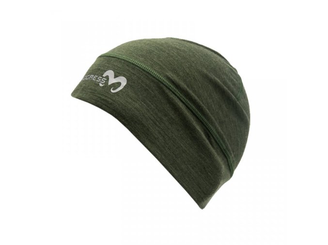 čepice Progress BEANIE merino khaki melír (Velikost L/XL)