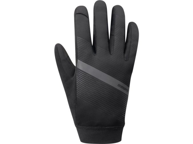rukavice cyklistické unisex Shimano WIND CONTROL černé (Velikost L)